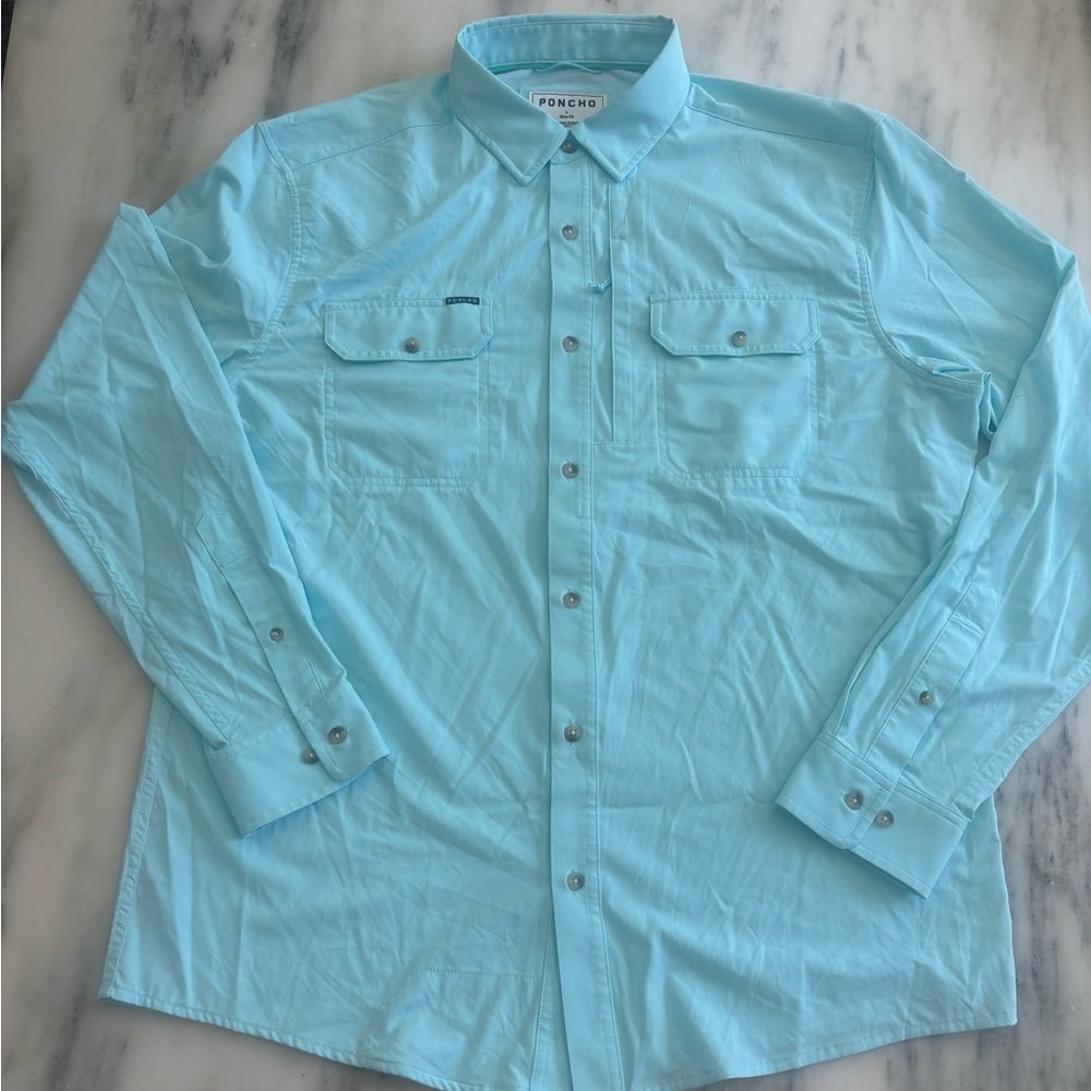 Poncho teal Casual Shirt
